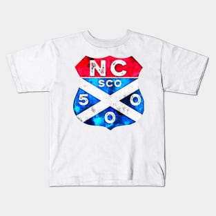 North Coast 500 Scottish Coast Vintage Driving Emblem Kids T-Shirt